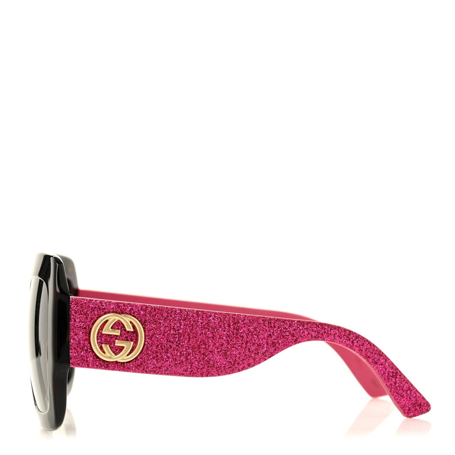 Square Frame GG0102S Sunglasses Glitter Pink Multi