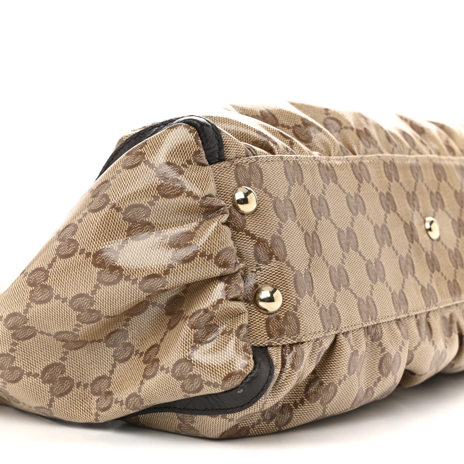 Crystal Monogram D Ring Tote Dark Brown