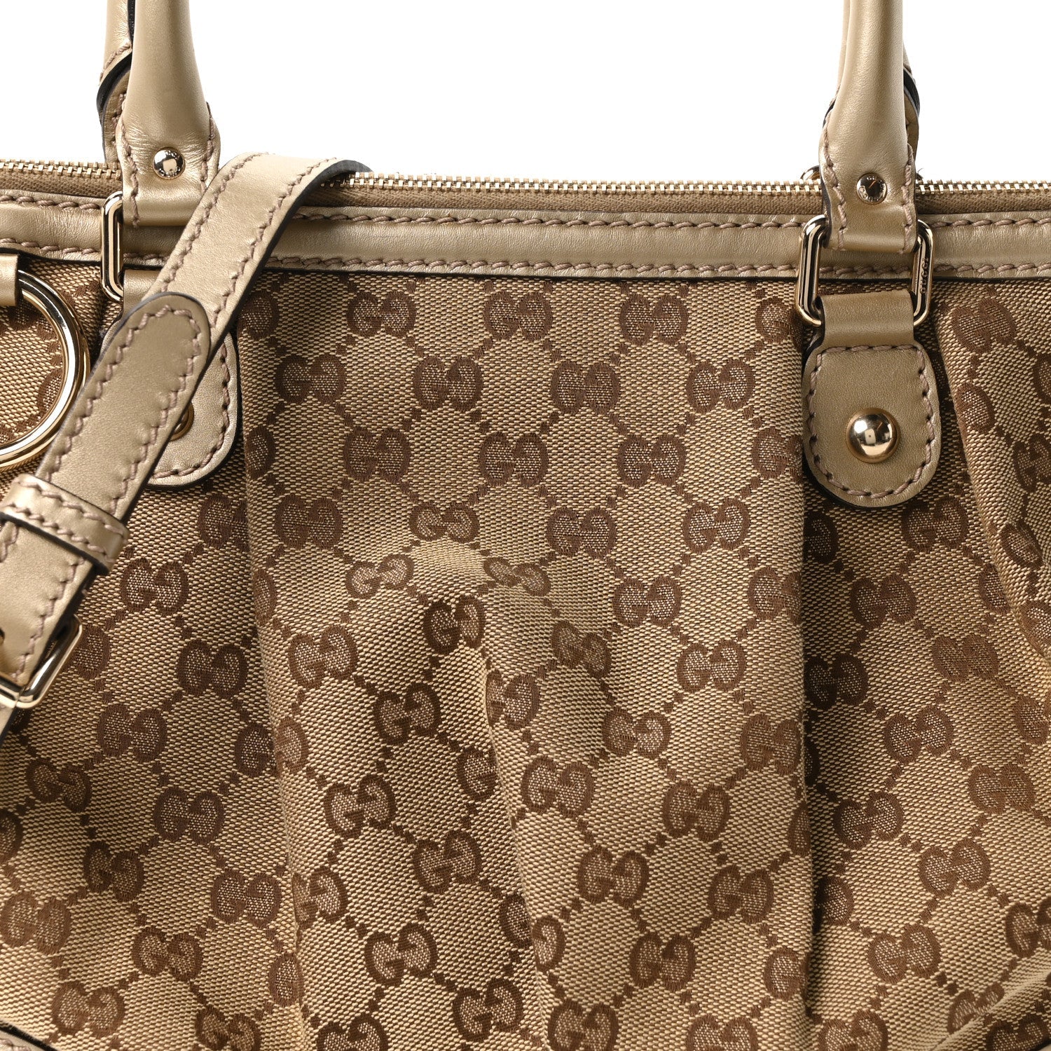 Monogram Medium Sukey Top Handle Bag Golden Beige