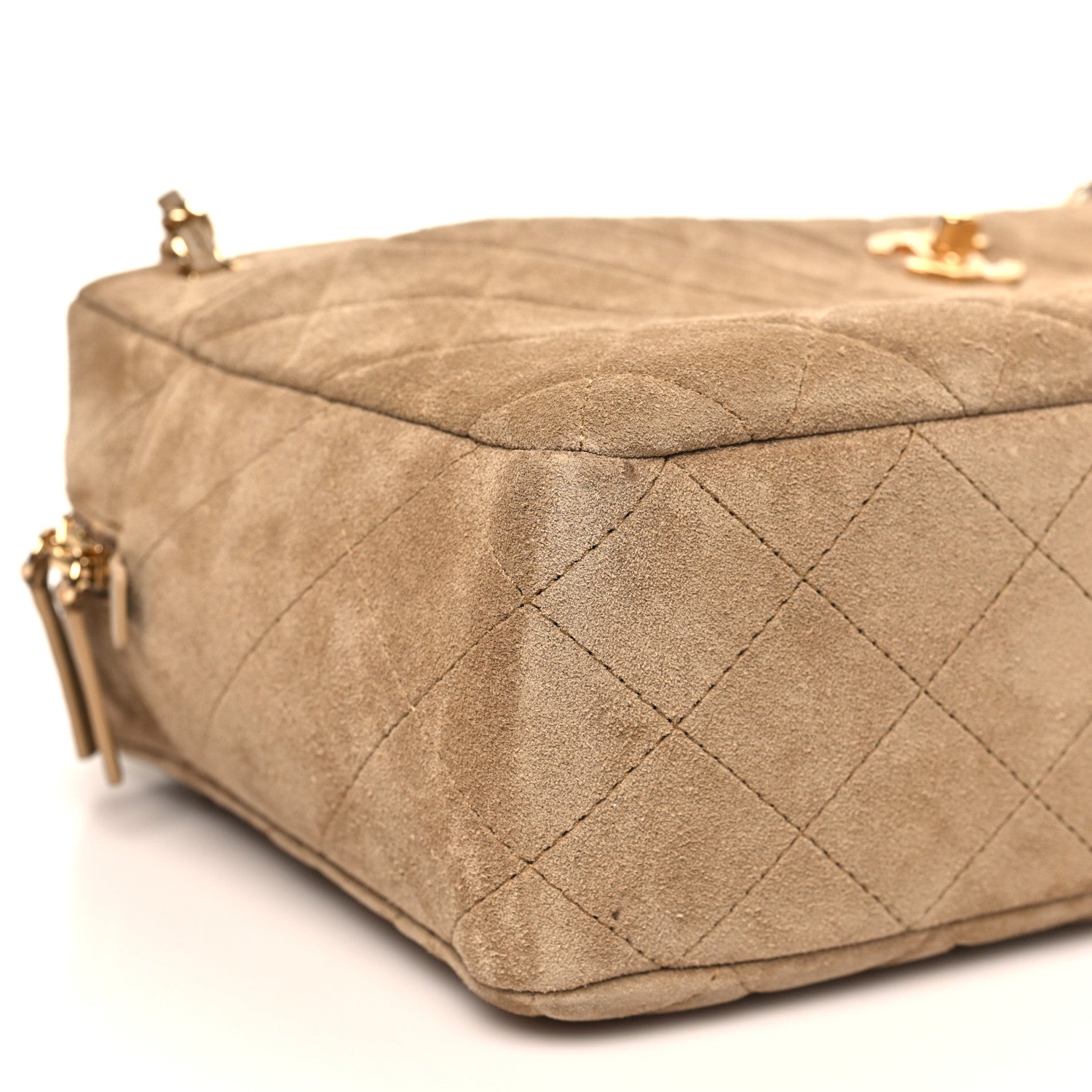 Suede Quilted Camerissimo Case Beige