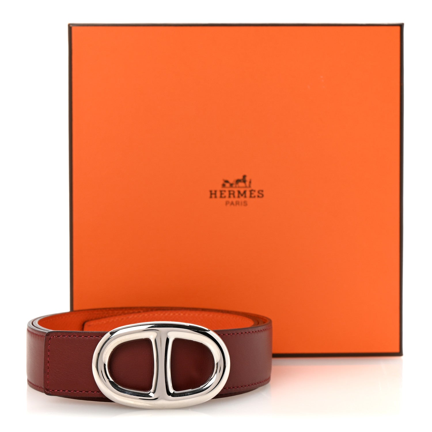Swift Epsom 32mm Chaine D'Ancre Belt 90 36 Orange Rouge H