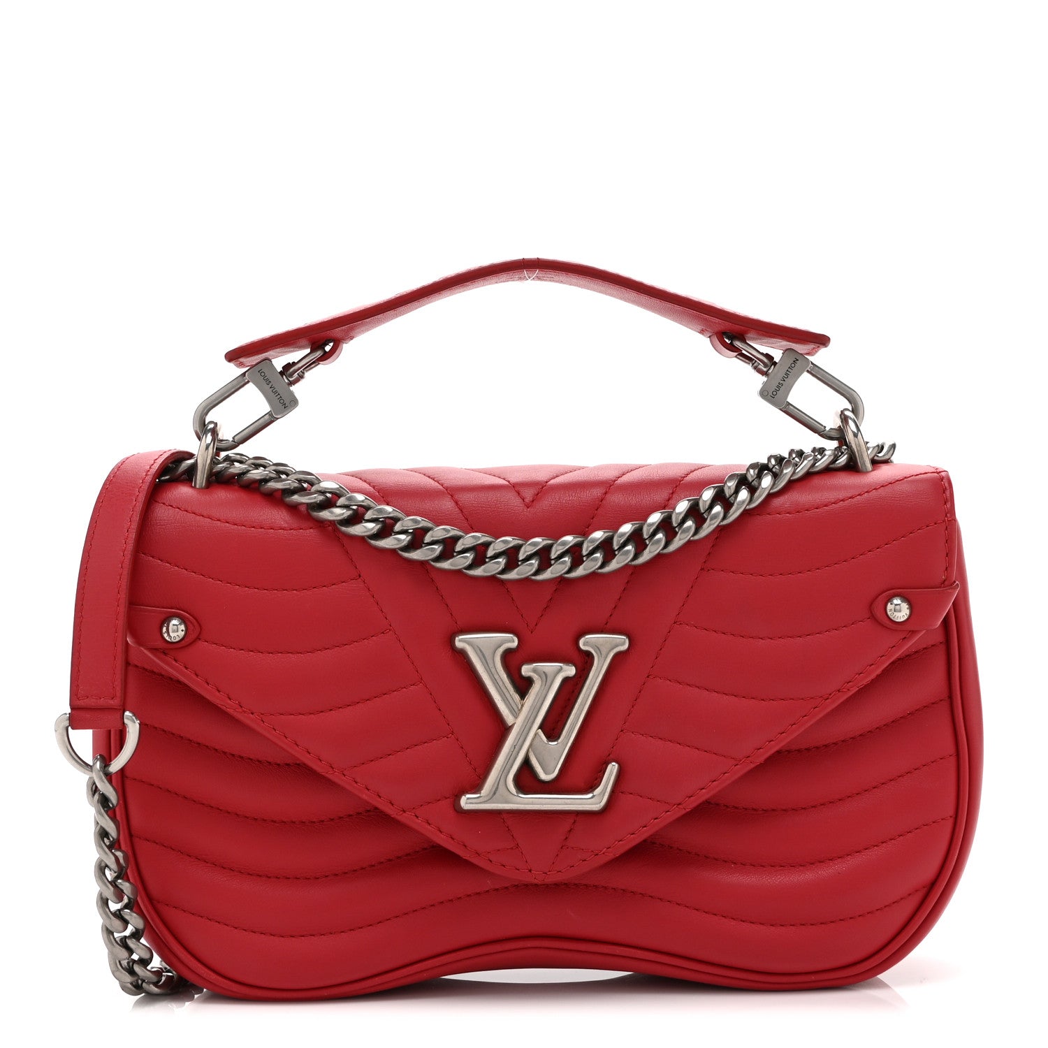 Calfskin New Wave Chain MM Ecarlate