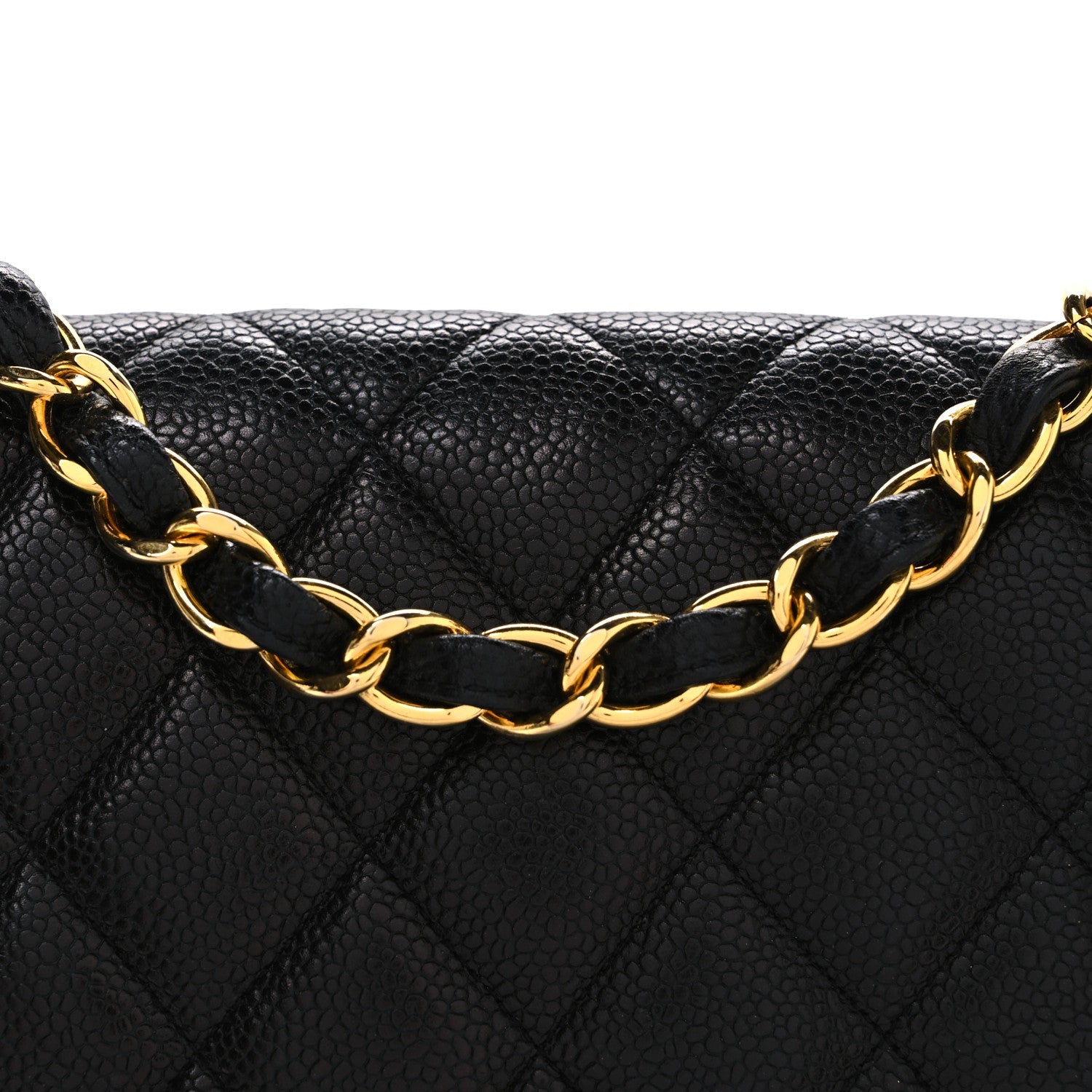 Caviar Quilted Jumbo Single Flap Black