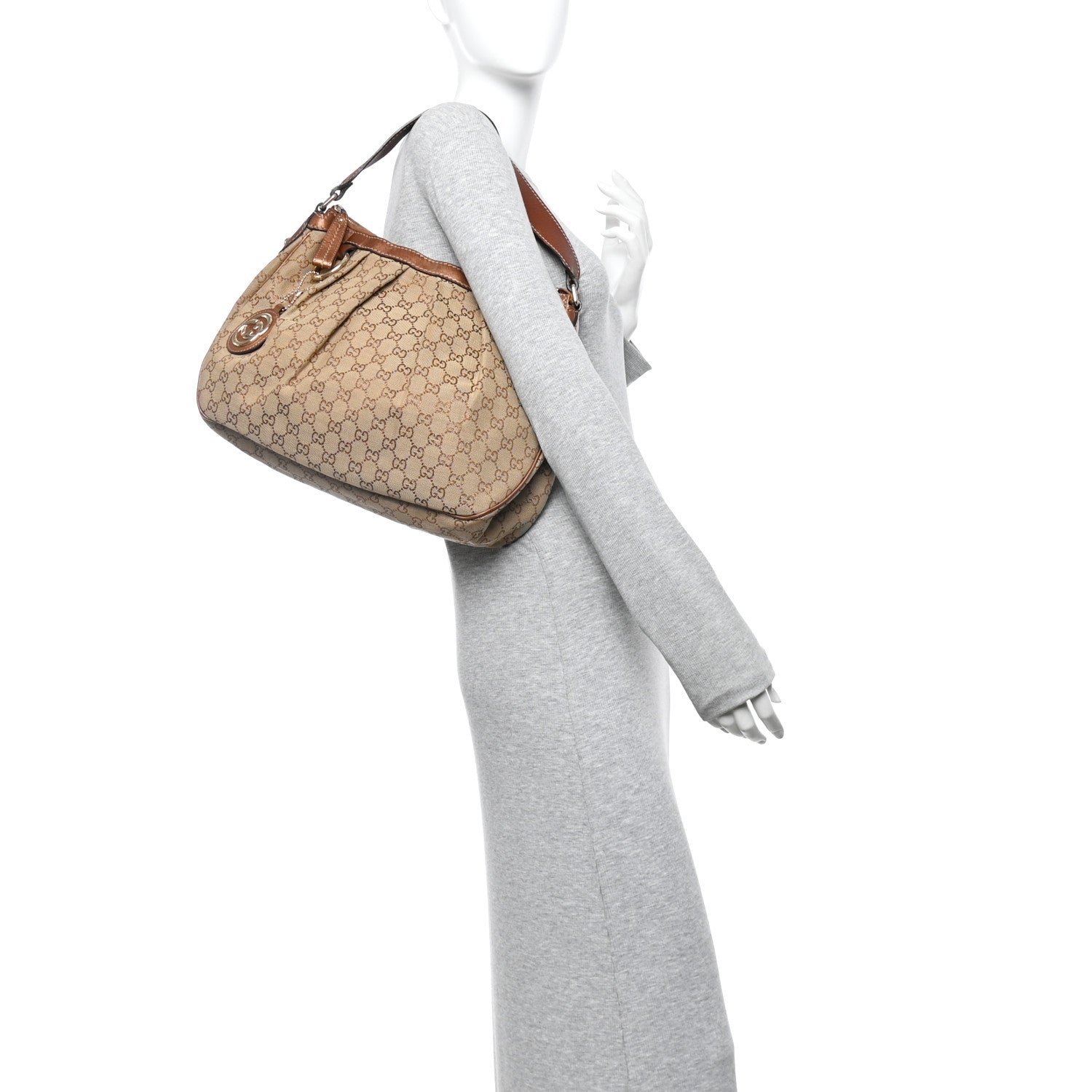 Monogram Medium Sukey Tote Brown