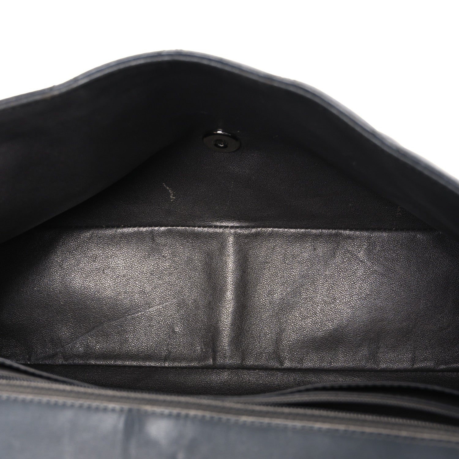 Lambskin Quilted Jumbo Single Flap Grey
