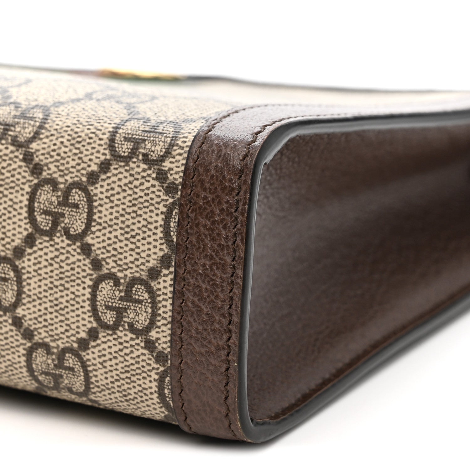 GG Supreme Monogram Web Ophidia Pouch Brown