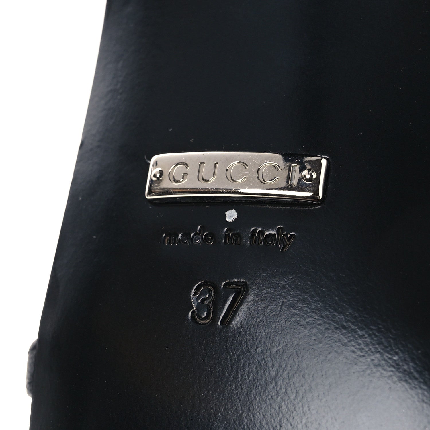 Tela Retino Nappa Charlotte Crystal GG Monogram Square G 75mm Slingback Pumps 37 Black
