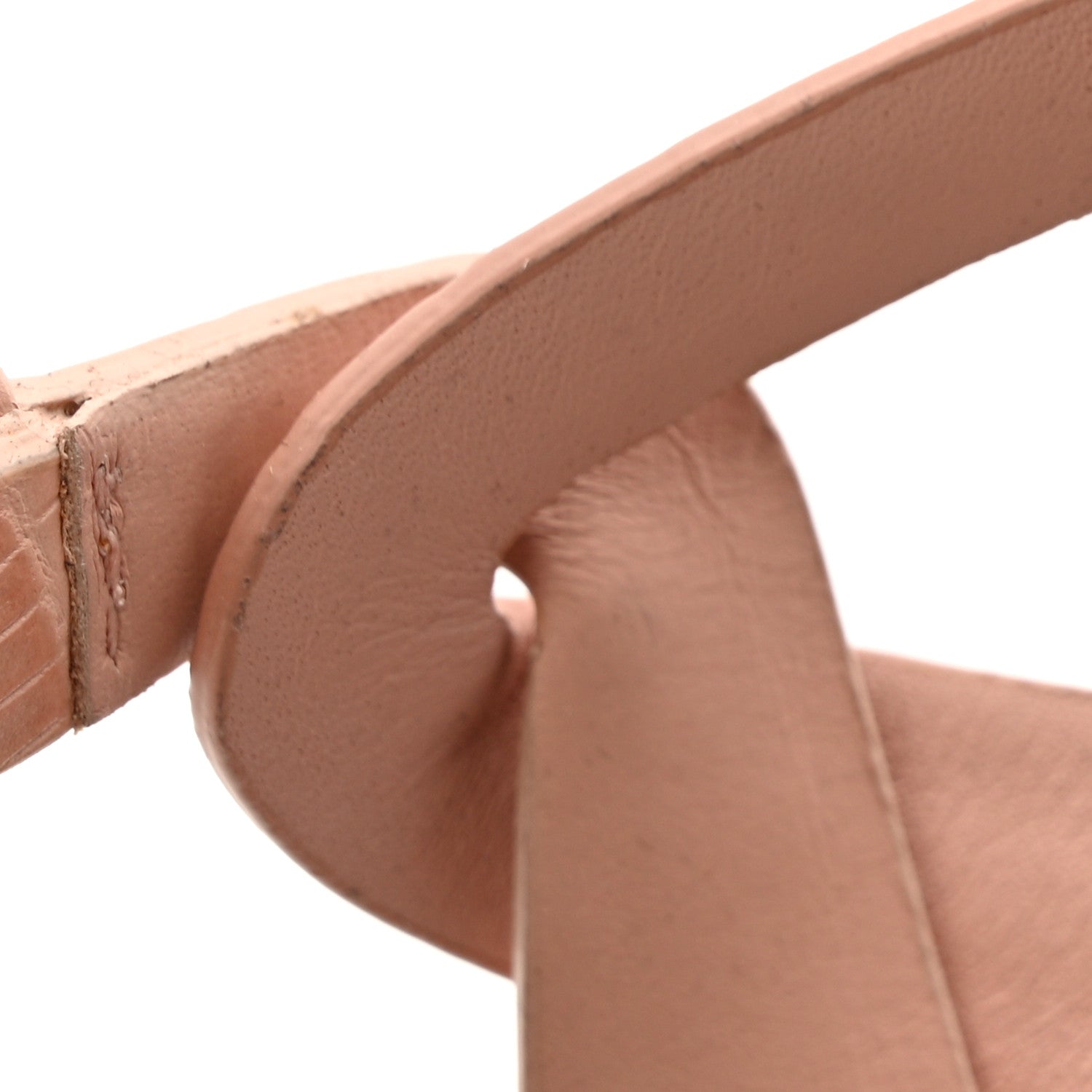 Calfskin Crocodile Embossed Tribute 105 Platform Sandals 36.5 Pale Pink