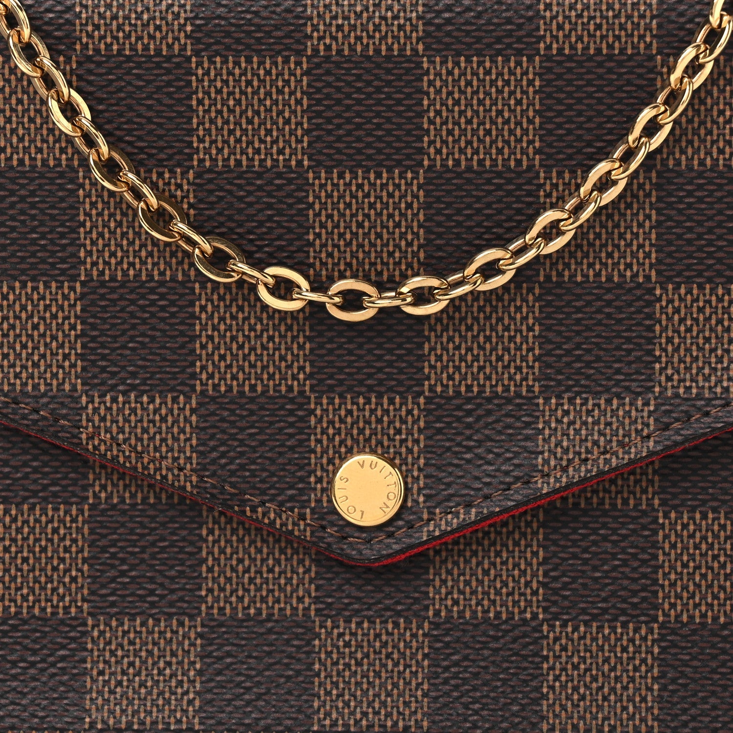 Damier Ebene Pochette Felicie Chain Wallet