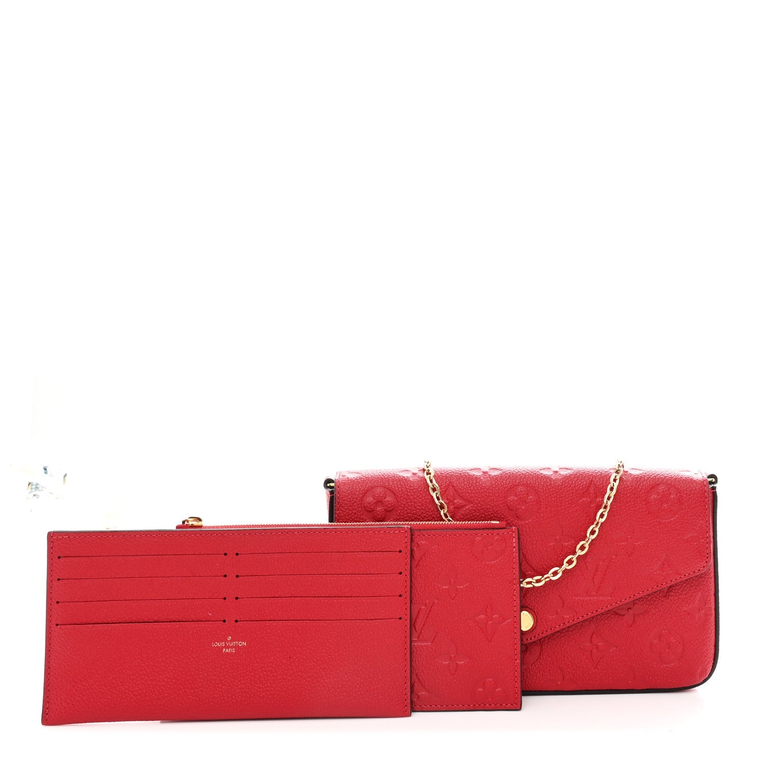 Empreinte Pochette Felicie Chain Wallet Scarlet