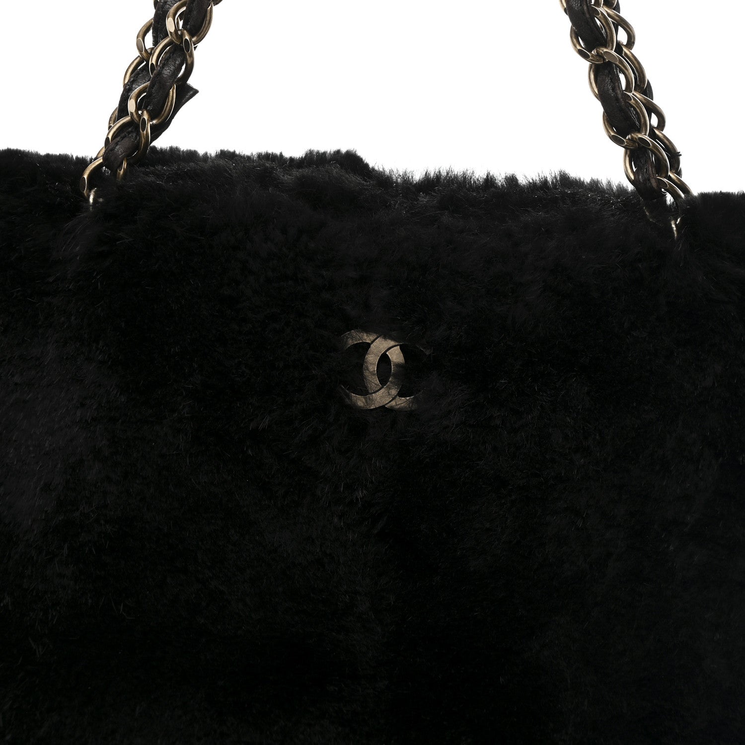 Orylag Rabbit Fur CC Tote Black