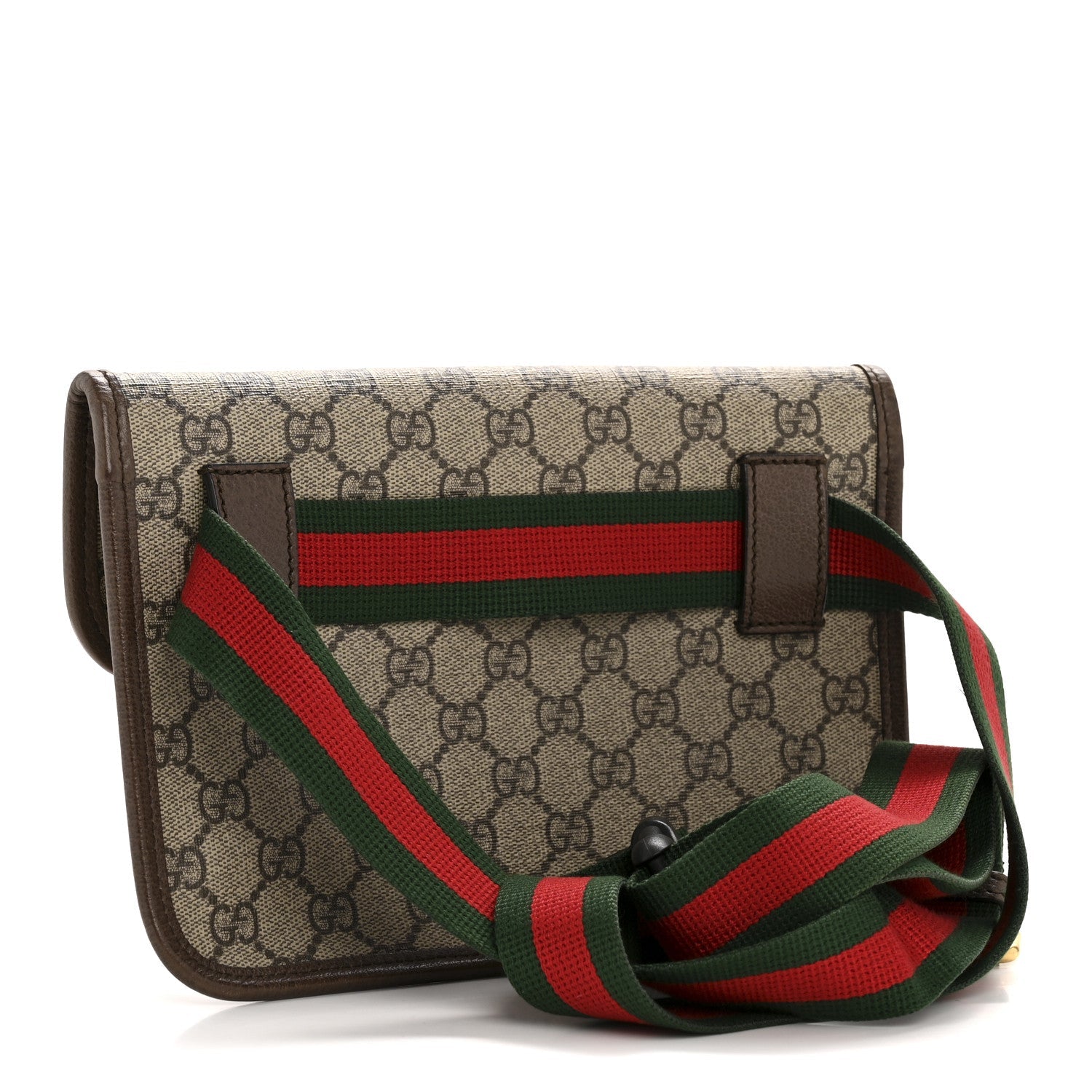 GG Supreme Monogram Neo Vintage Web Belt Bag Brown