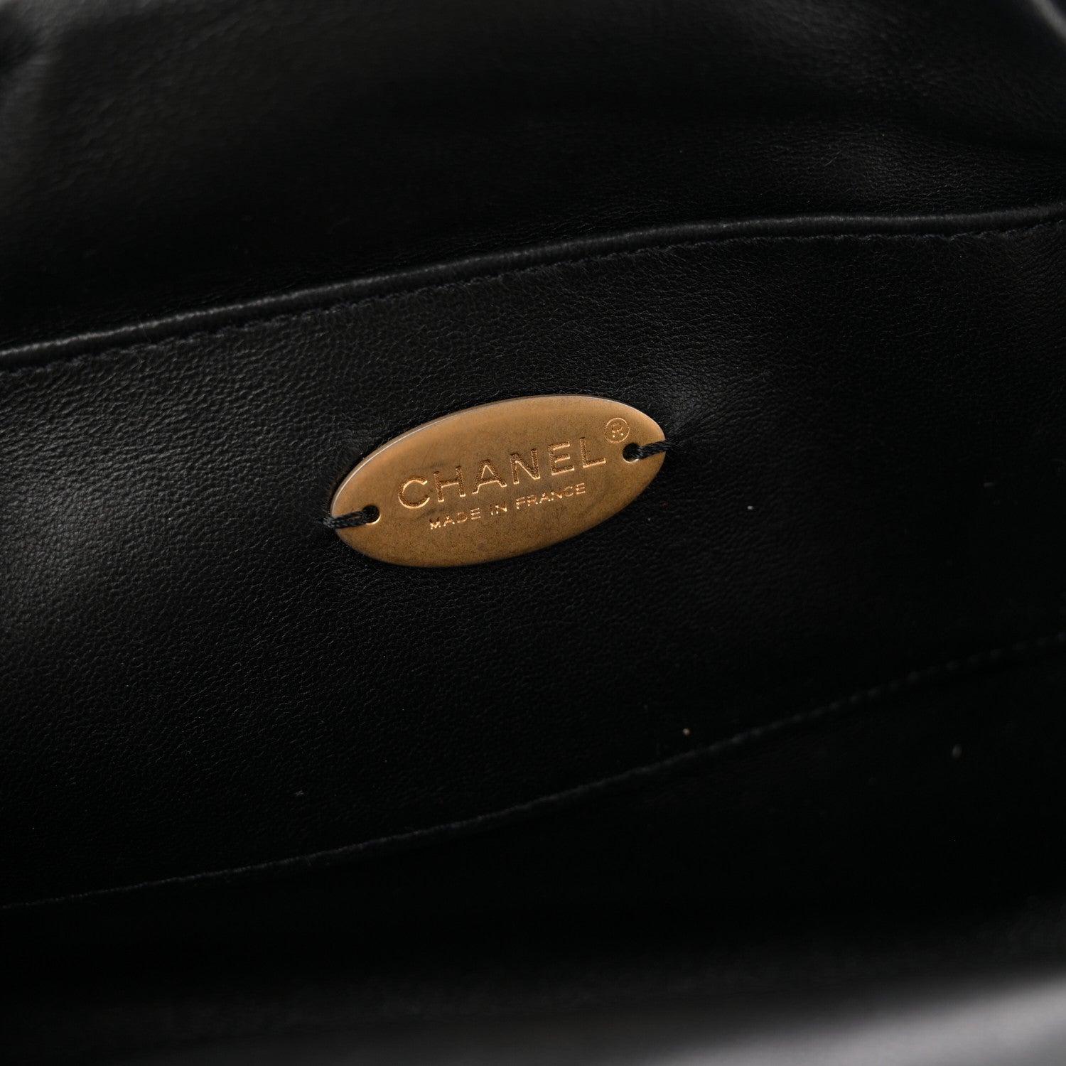 Velvet Enamel CC Kiss Lock Clutch Black