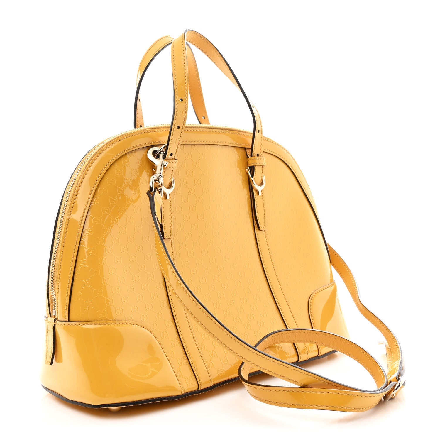 Patent Microguccissima Small Nice Top Handle Dome Bag Bumblebee