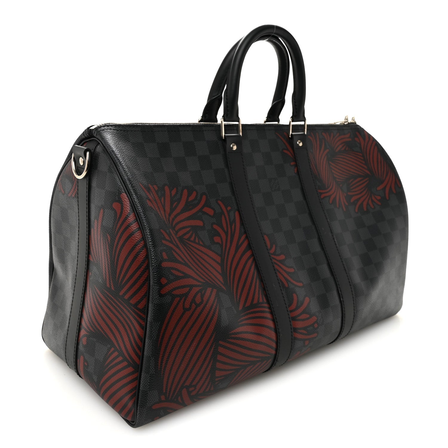Damier Graphite Rope Keepall Bandouliere 45 Red