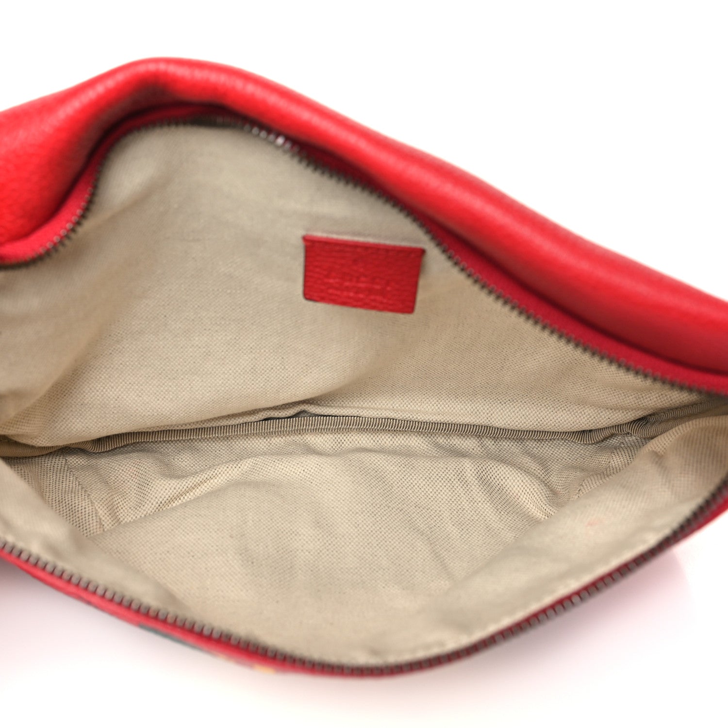 Grained Calfskin Logo Belt Bag Hibiscus Red