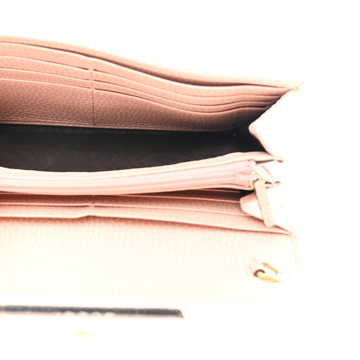 Dollar Calfskin Petite GG Marmont Wallet Chain Bag Porcelain Rose