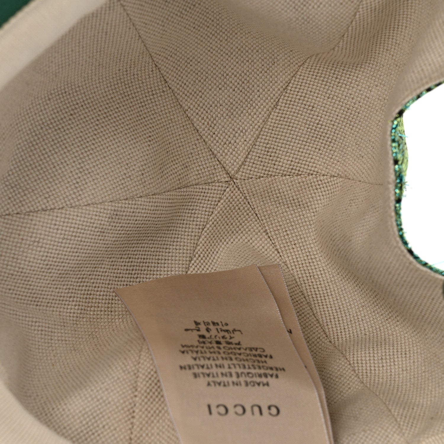 Silk Blend Jacquard Monogram Santa Barbara Baseball Hat S  Green Black Radiant