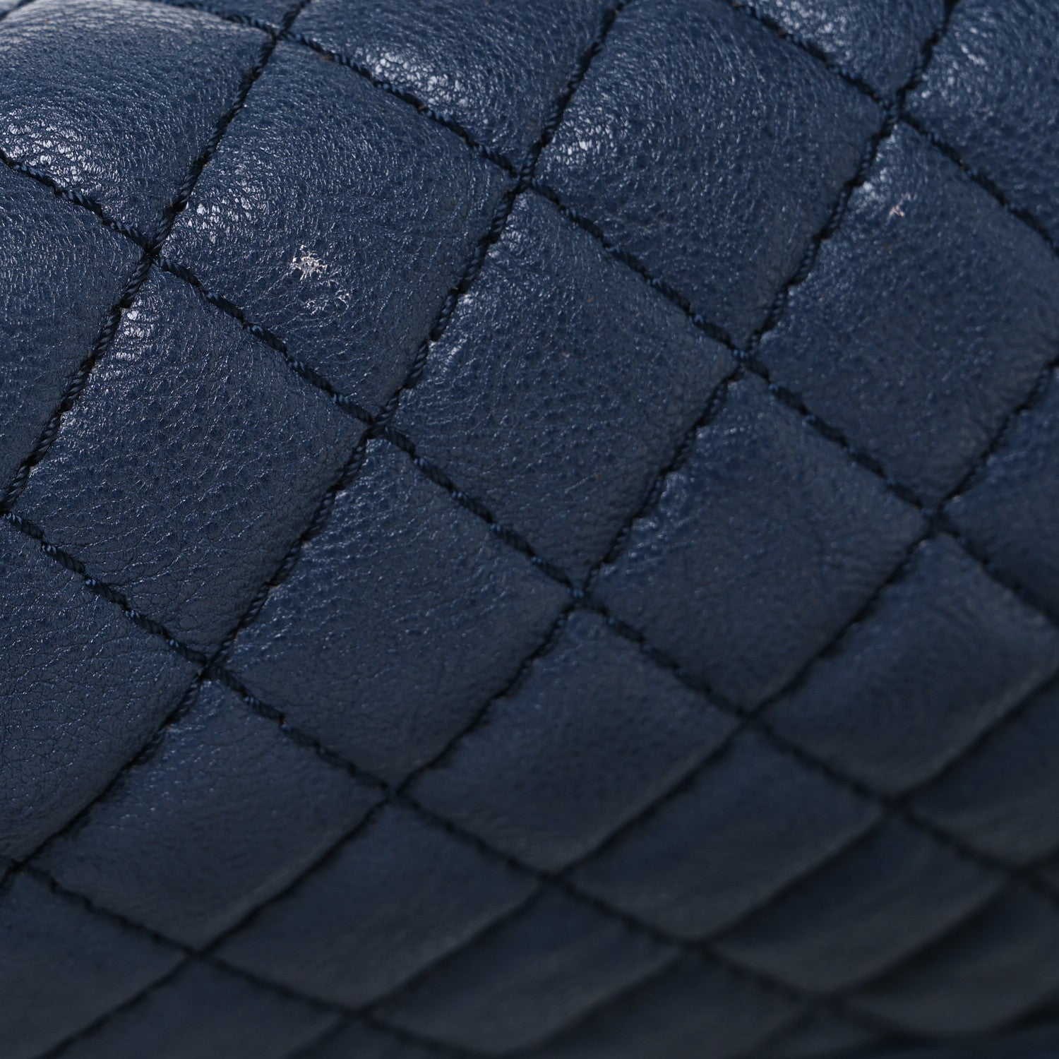 Calfskin Quilted Small Top Handle Boy Flap Navy