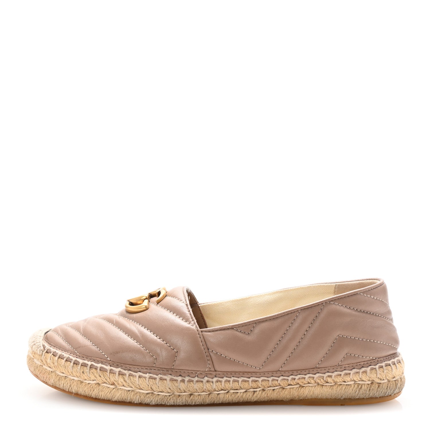 Nappa Matelasse GG Marmont Espadrilles 39 Porcelain Rose