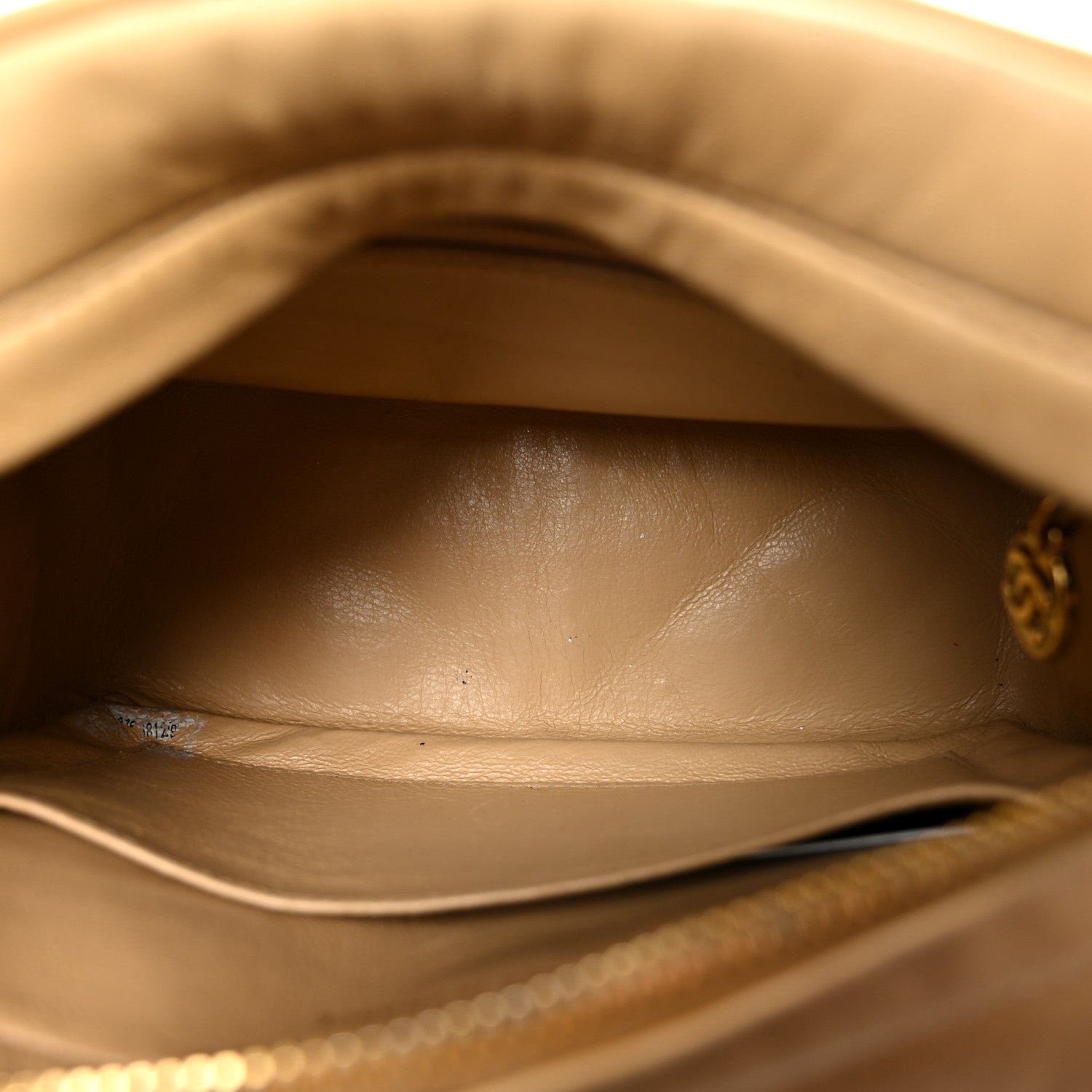 Lambskin Quilted Tassel Flap Camera Bag Light Beige