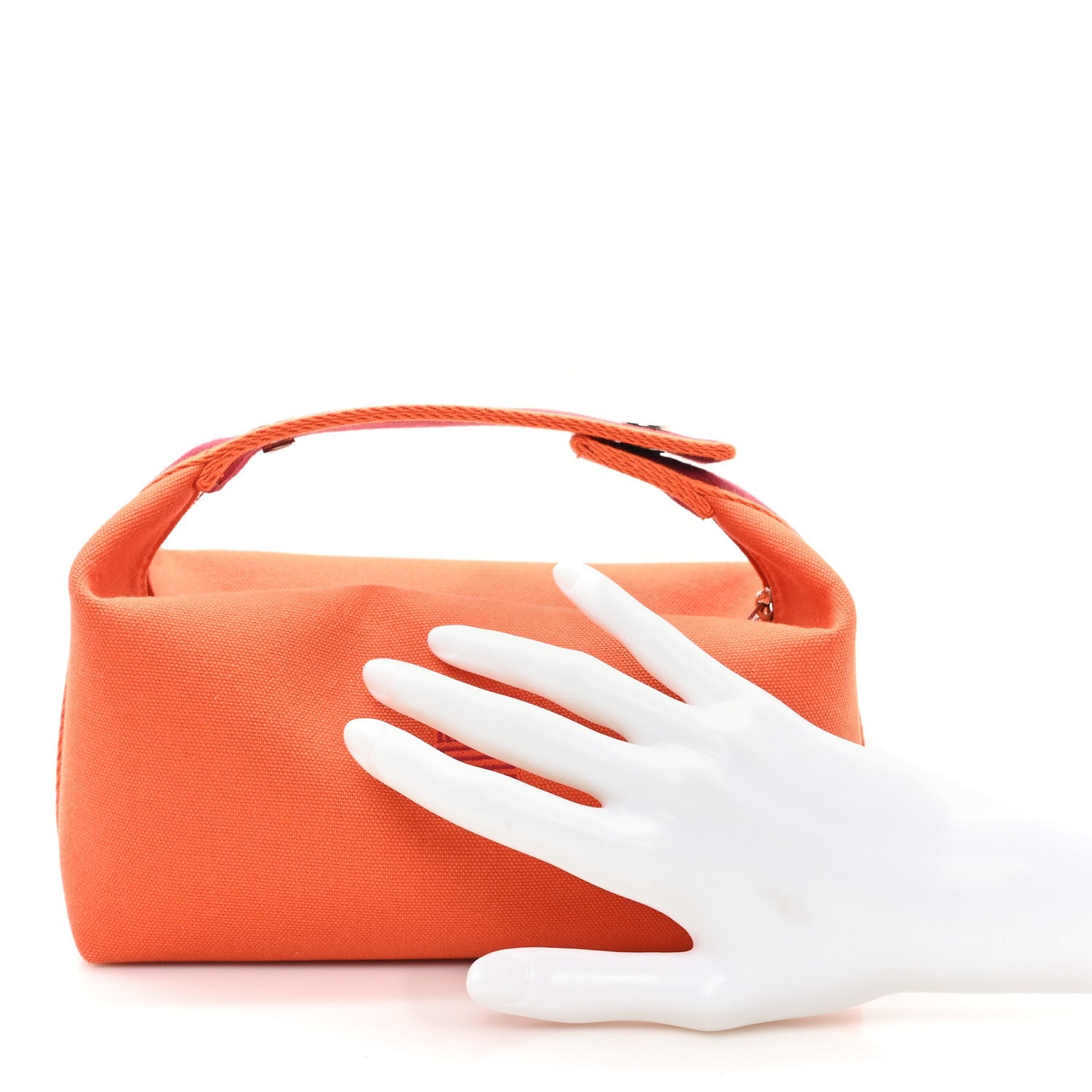 Canvas Small Bride-A-Brac Pouch  Orange Burgundy