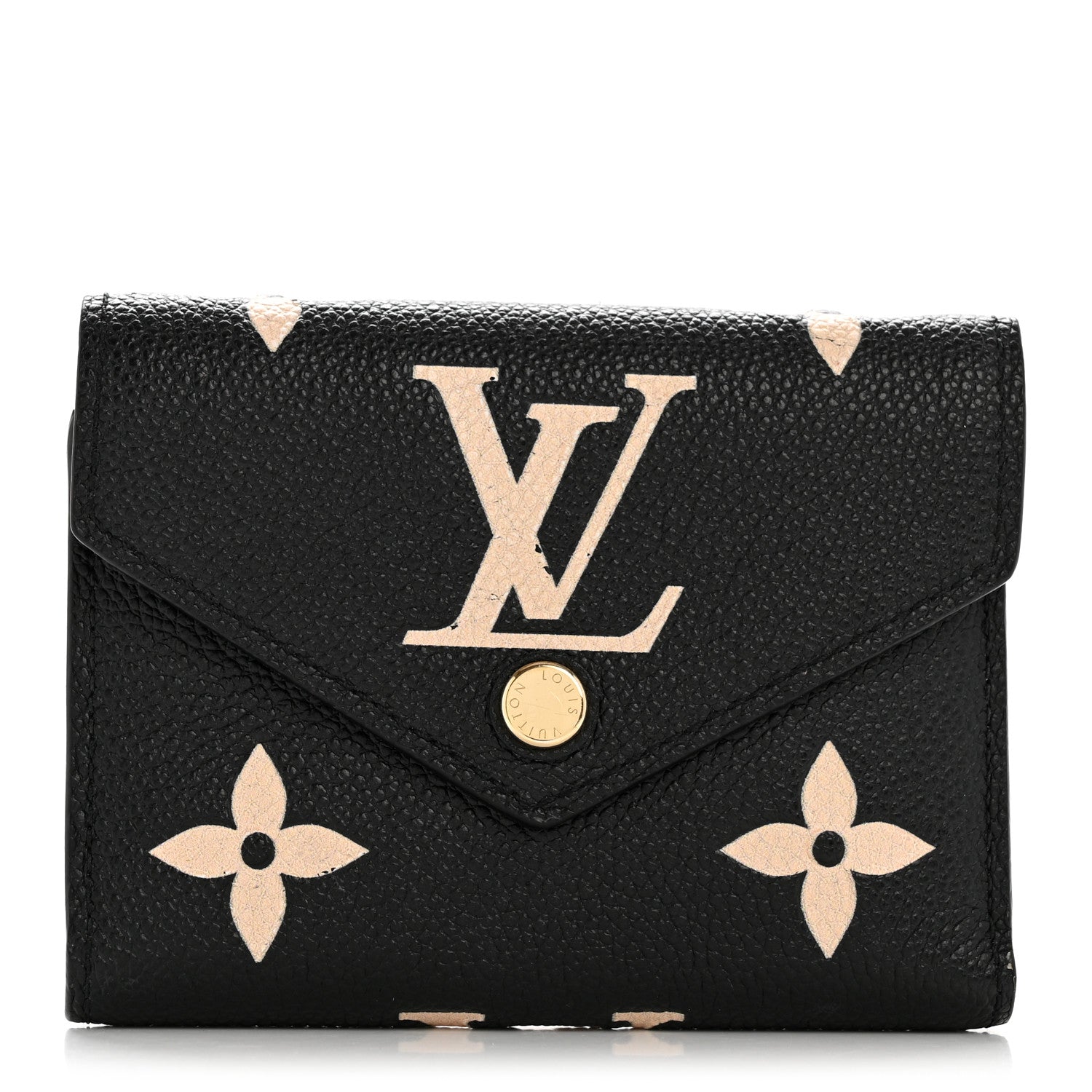 Empreinte Monogram Giant Victorine Wallet Black Beige