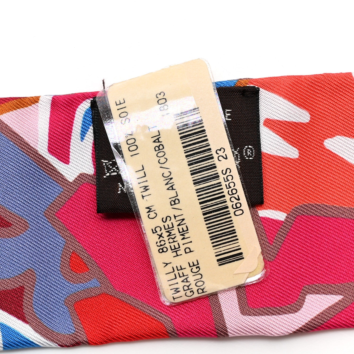 Silk Graff Graffiti Twilly Rouge Piment White Cobalt