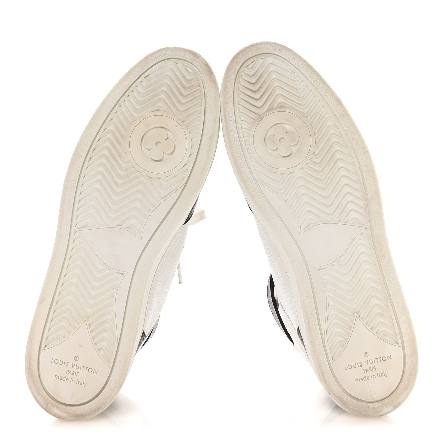 Grained Calfskin Monogram Boombox Sneaker Boots 39 White