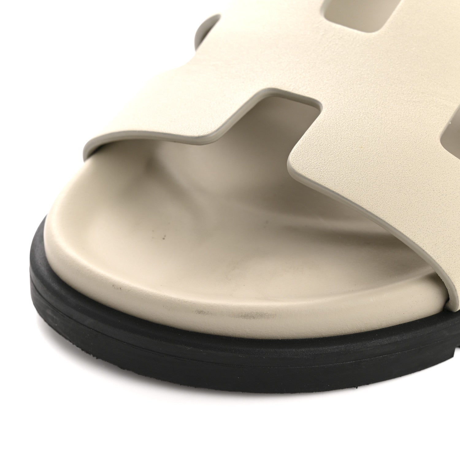 Calfskin Womens Chypre Sandals 35 Beige Mastic