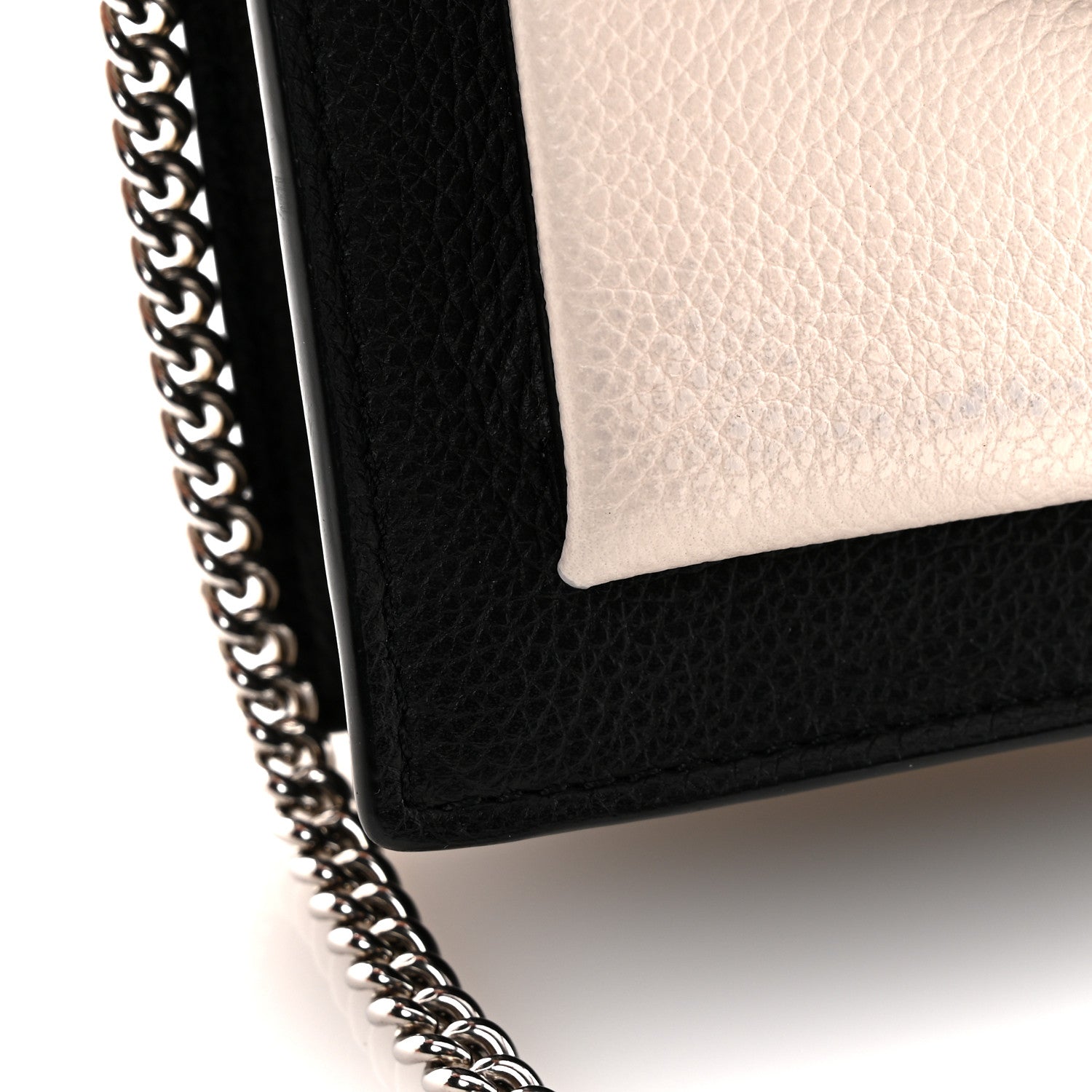 Soft Calfskin Snakeskin My Lockme Chain Bag Pochette Black