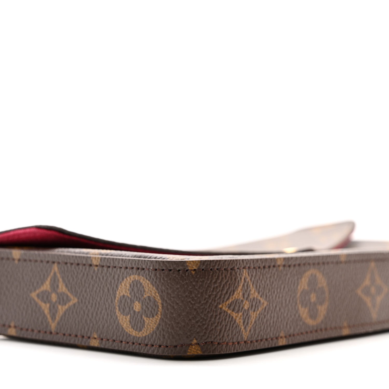 Monogram Pochette Felicie Chain Wallet Fuchsia
