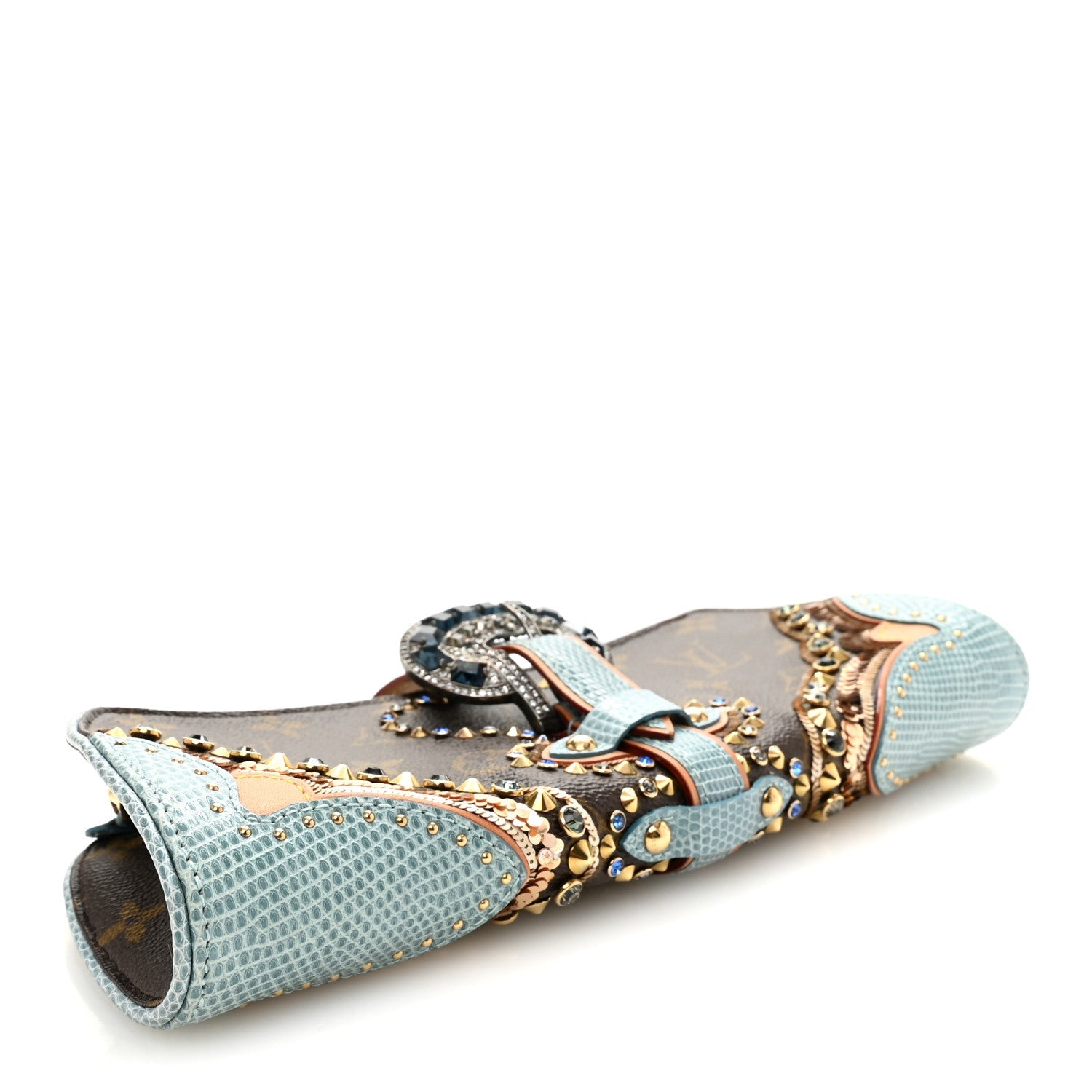 Monogram Lizard Embellished Les Extraordinaires Clutch