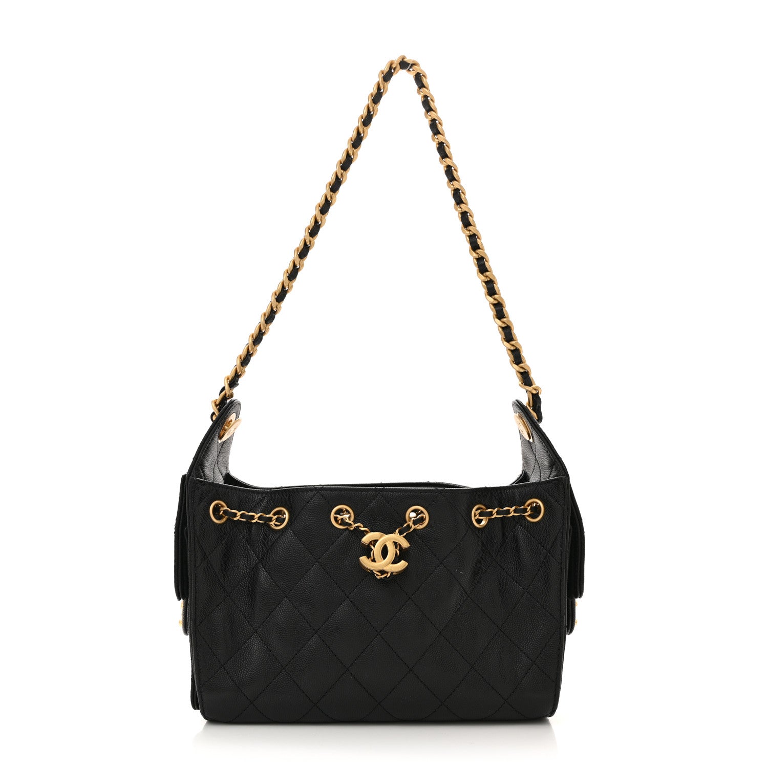 Caviar Quilted Mini Chanel 25 Handbag Black