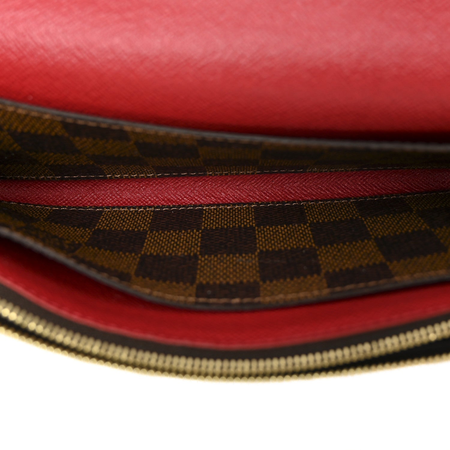 Damier Ebene Emilie Wallet Red