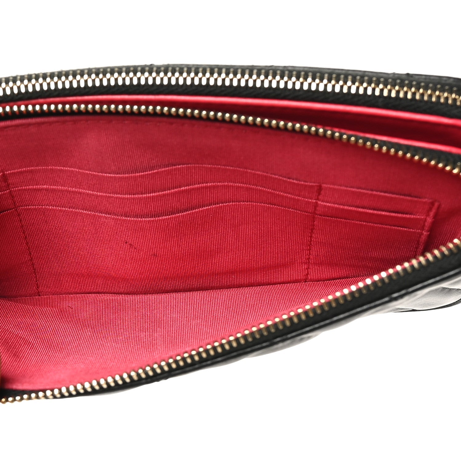 Lambskin Quilted Small Clutch With Chain Black
