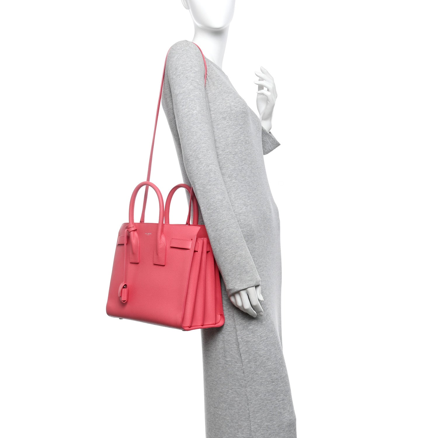 Grained Calfskin Small Sac De Jour Rose Clair