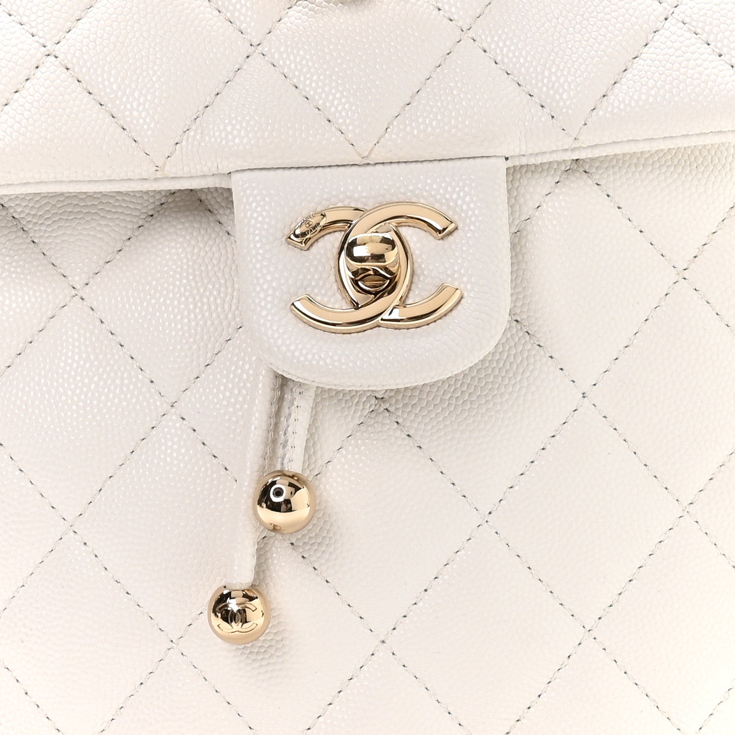 Caviar Quilted Mini Urban Spirit Backpack White