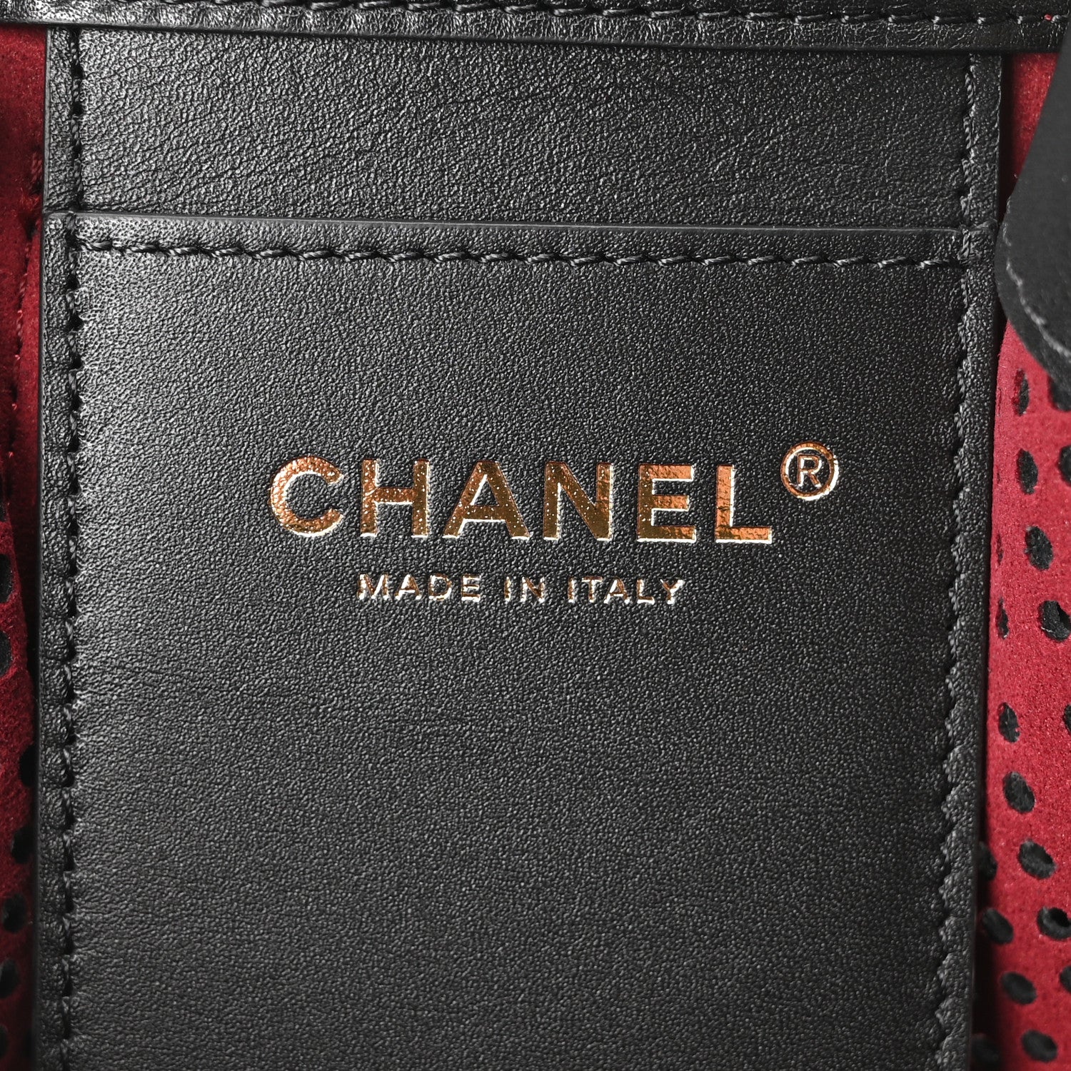 Perforated Calfskin Small Chanel 25 Handbag Black