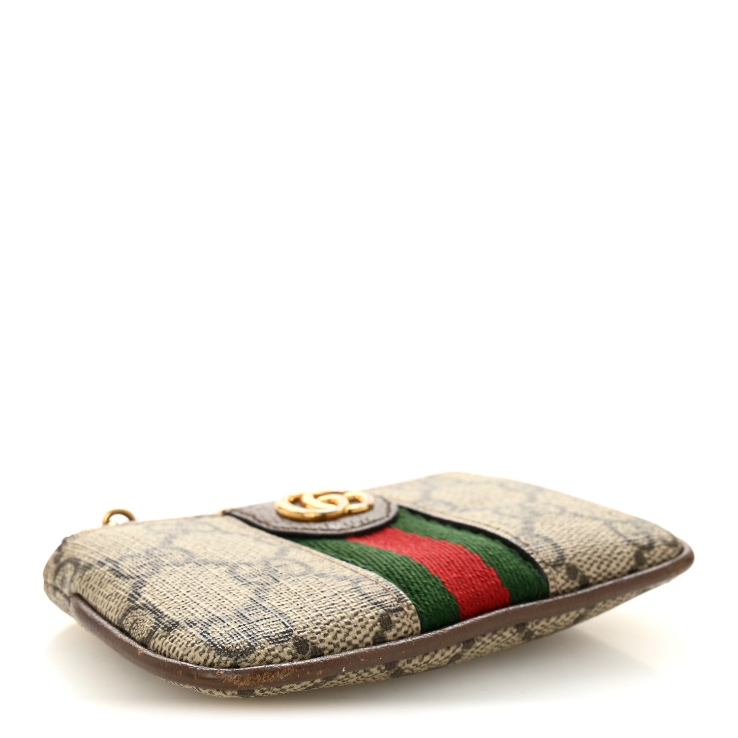 GG Supreme Monogram Web Ophidia Key Case Beige New Acero