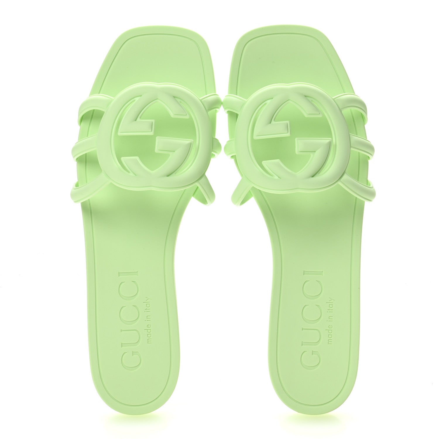 Rubber Interlocking G Womens Slide Sandals 37 Oscar Water