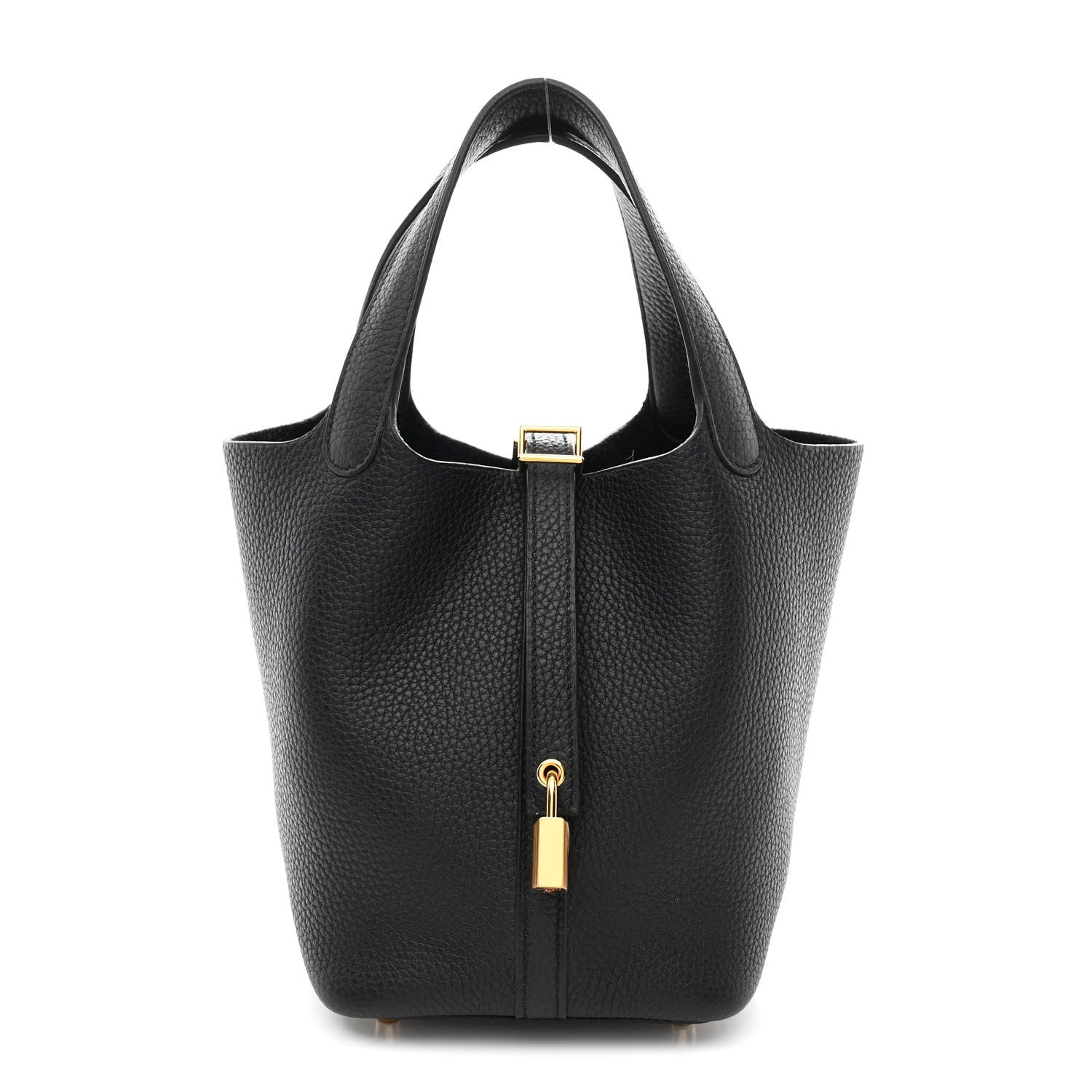Taurillon Clemence Picotin Lock 18 PM Black