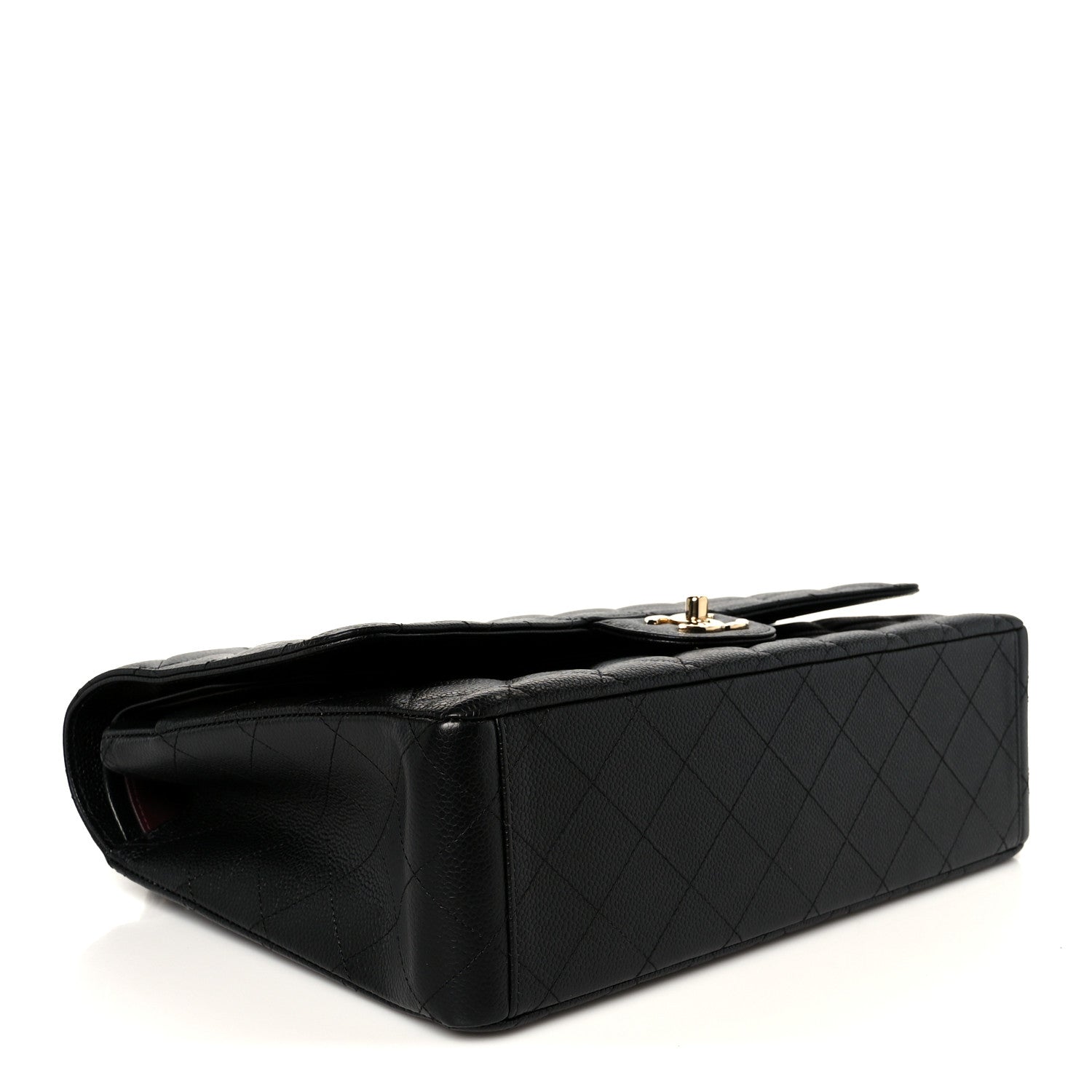 Caviar Quilted Maxi Double Flap Black
