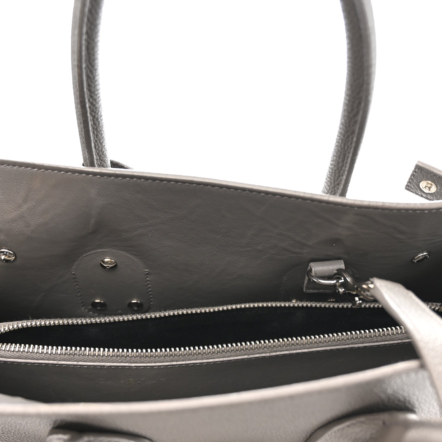 Grained Calfskin Small Sac De Jour Fog