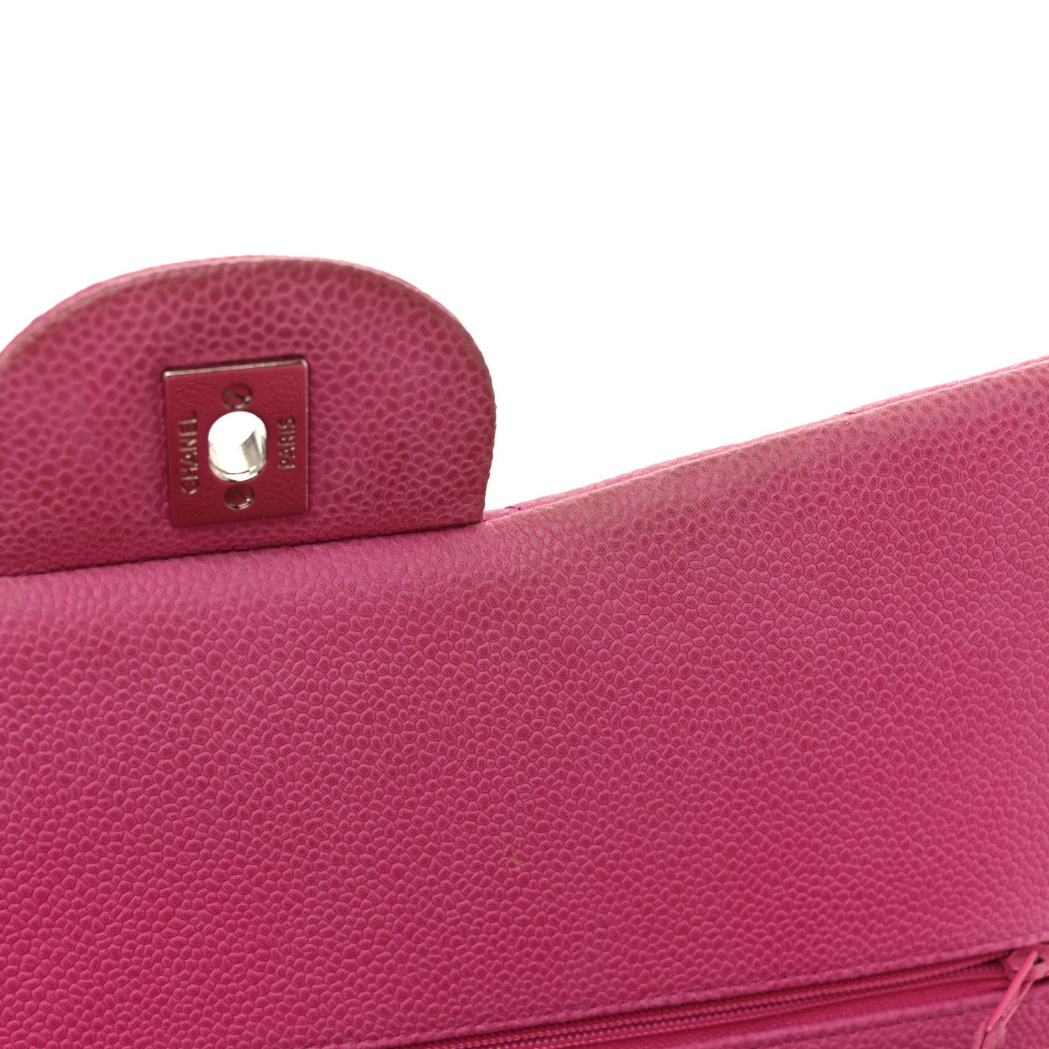 Caviar Quilted Jumbo Double Flap Pink