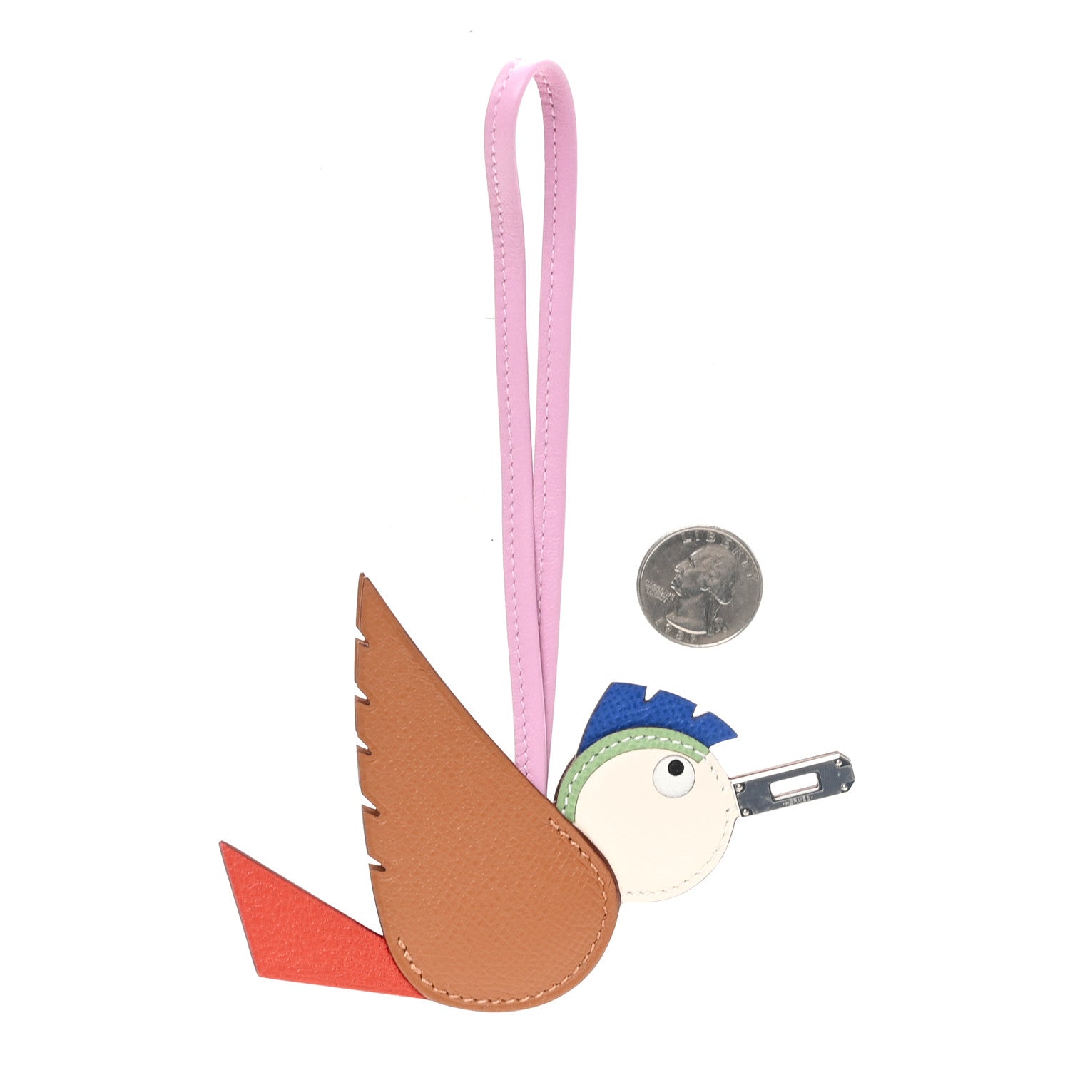Epsom Swift Chevre Mysore Birdy Bag Charm Mauve Sylvestre Vert Poppy Gold Nata Craie