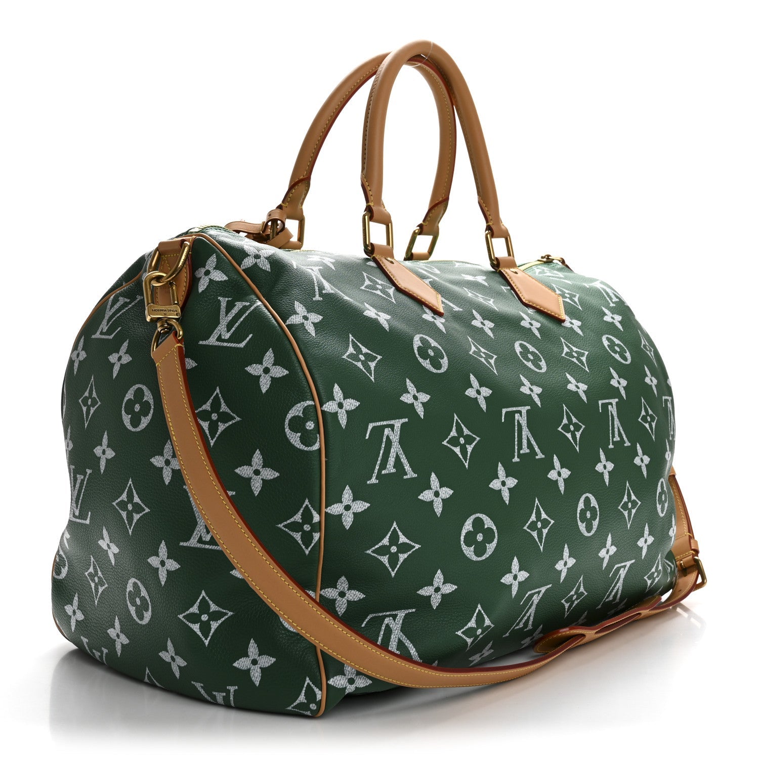 Calfskin Monogram Speedy P9 Bandouliere 50 Green