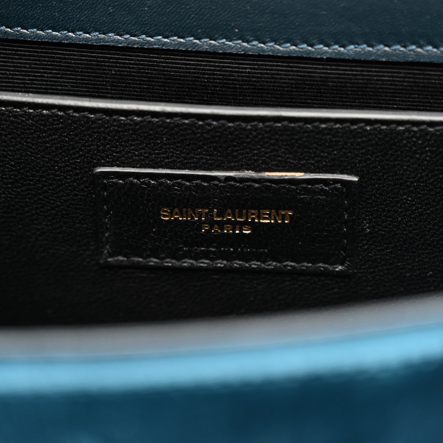 Velvet Small Classic Monogram Kate Tassel Satchel Blue