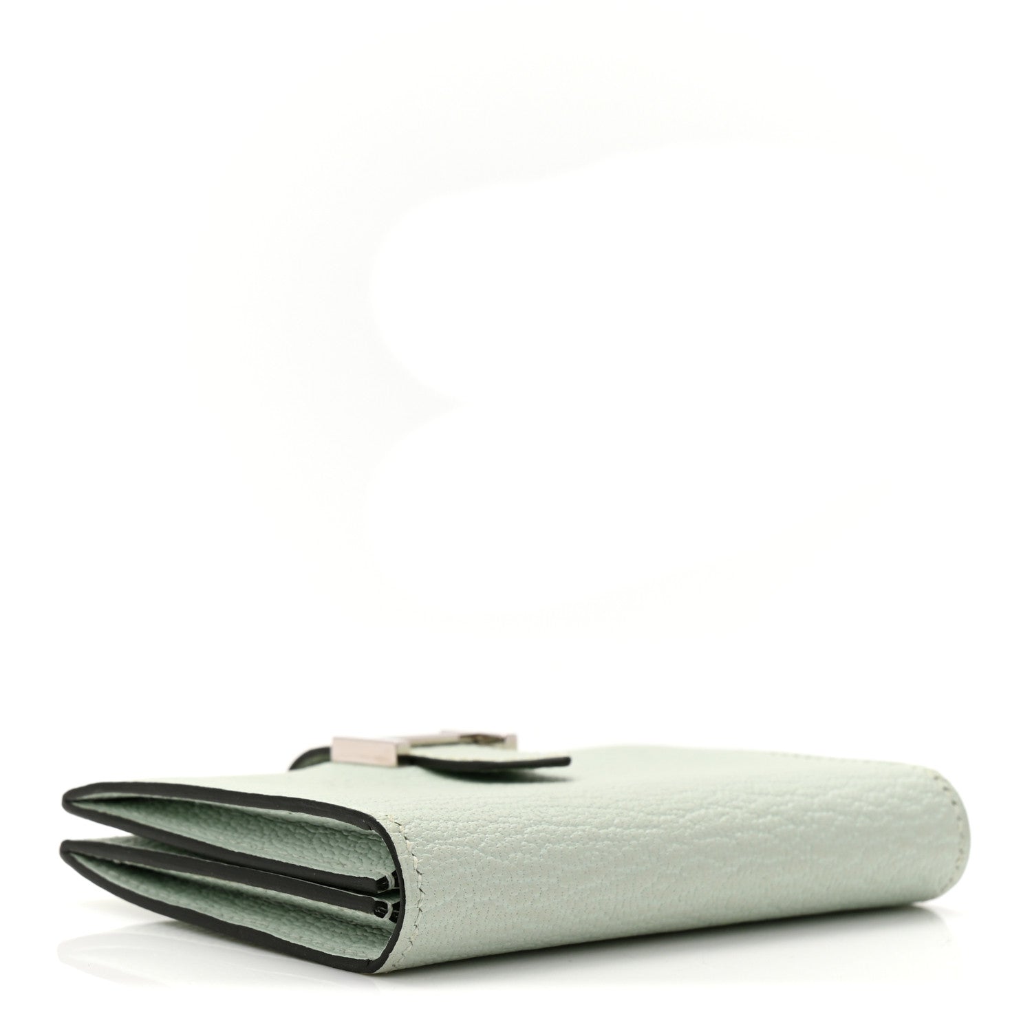 Chevre Mysore Bearn Card Holder Wallet Vert Peppermint
