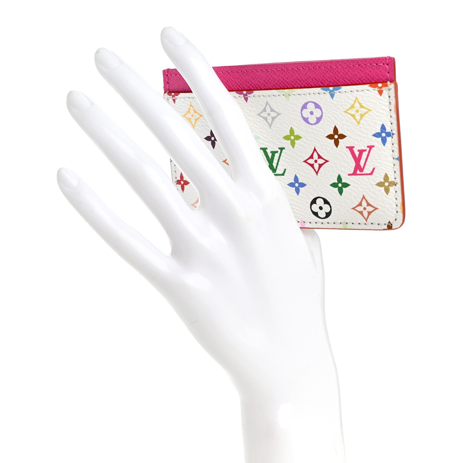 LV X TM Monogram Multicolor Card Holder Kawaii Pink